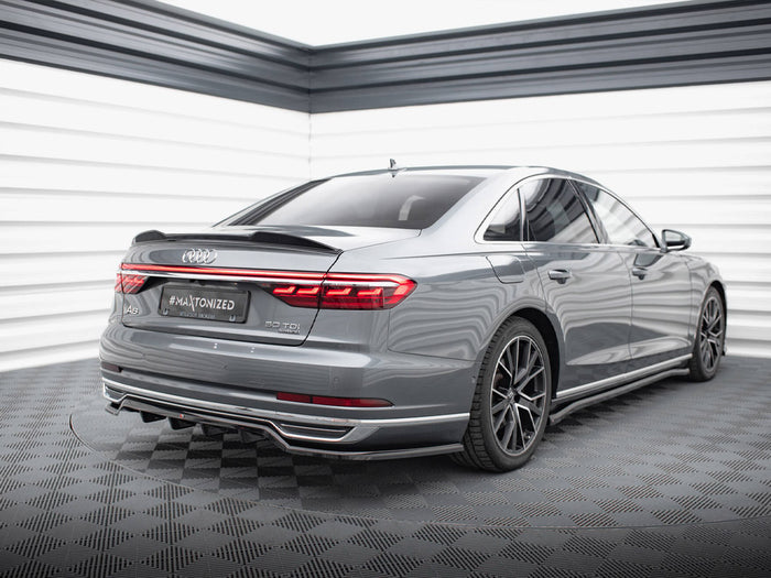Audi A8 D5 Central Rear Splitter (Vertical Bars) - Maxton Design