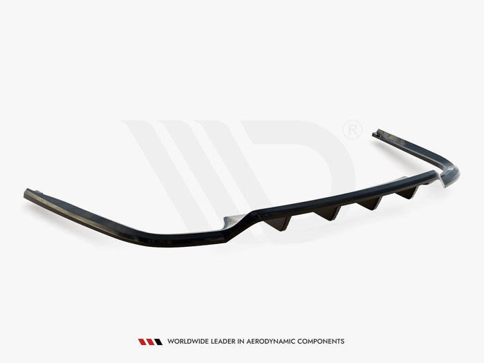 Audi A8 D5 Central Rear Splitter (Vertical Bars) - Maxton Design