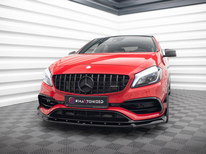 Maxton Design - FRONT SPLITTER V.1 MERCEDES-BENZ A45 AERO W176 FACELIFT