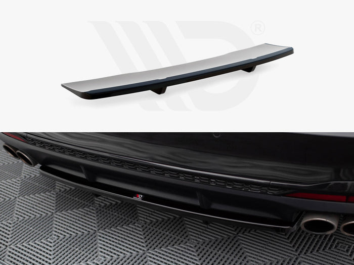 Audi S4 B9 Facelift Central Rear Splitter (Vertical Bars) - Maxton Design
