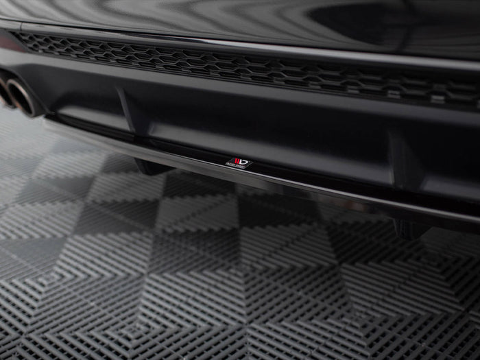 Audi S4 B9 Facelift Central Rear Splitter (Vertical Bars) - Maxton Design