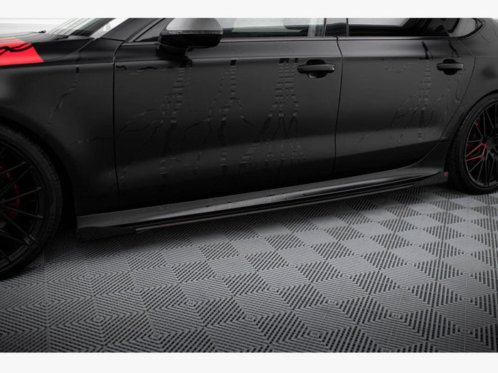Maxton Design - Street PRO Side Skirts Diffusers + Flaps Audi RS7 C7