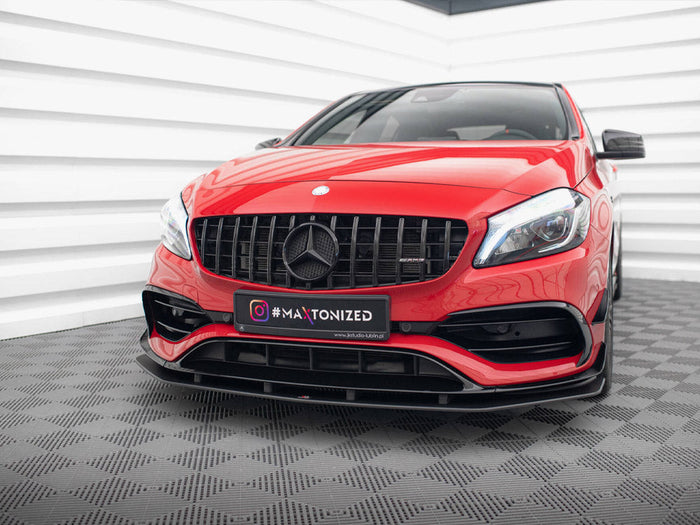 Maxton Design - STREET PRO FRONT SPLITTER MERCEDES-BENZ A 45 AMG AERO W176 FACELIFT