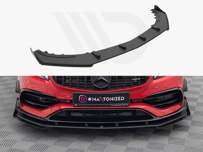 Maxton Design - STREET PRO FRONT SPLITTER + FLAPS MERCEDES-BENZ A 45 AMG AERO W176 FACELIFT
