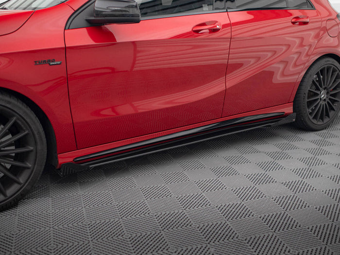Maxton Design - STREET PRO SIDE SKIRTS DIFFUSERS + FLAPS MERCEDES-BENZ A 45 AMG W176 FACELIFT