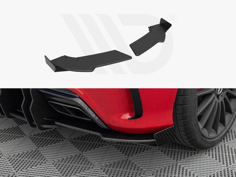 Maxton Design - STREET PRO REAR SIDE SPLITTERS + FLAPS MERCEDES-BENZ A 45 AMG W176 FACELIFT