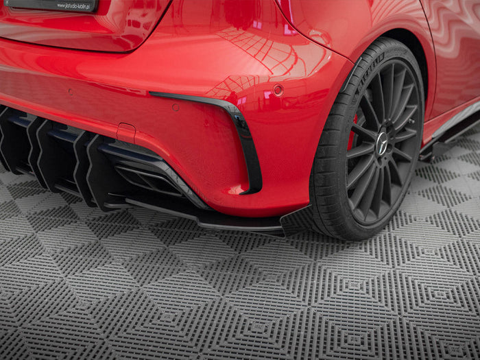 Maxton Design - STREET PRO REAR SIDE SPLITTERS + FLAPS MERCEDES-BENZ A 45 AMG W176 FACELIFT