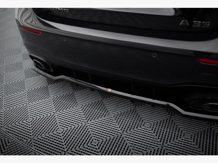 Mercedes-AMG A35 Hatchback W177 Rear Splitter (Vertical Bars) - Maxton Design