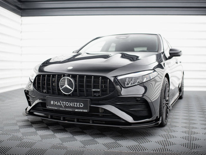 Maxton Design - Street PRO Front Splitter + Flaps Mercedes-AMG A35 W177 Facelift