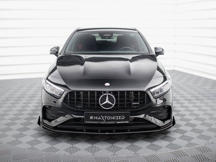 Maxton Design - Street PRO Front Splitter + Flaps Mercedes-AMG A35 W177 Facelift