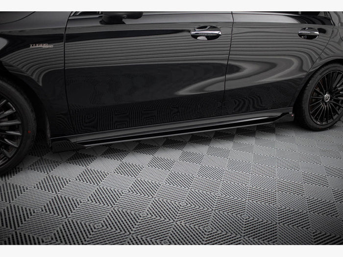 Maxton Design - Street PRO Side Skirts Diffusers + Flaps Mercedes-AMG A35 W177 Facelift