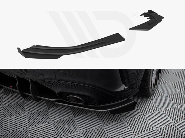 Maxton Design - Street Pro Rear Side Splitters + Flaps Mercedes-AMG A35 Hatchback W177
