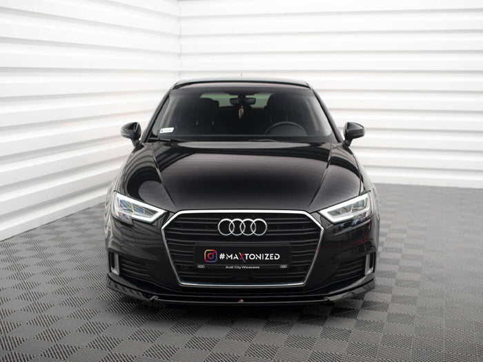 Audi A3 Sportback 8V Facelift Front Splitter V.2 - Maxton Design