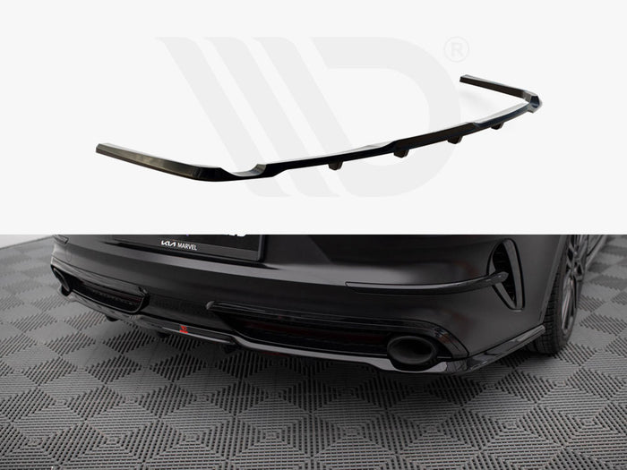 KIA ProCeed GT Mk1 Facelift Central Rear Splitter (Vertical Bars) - Maxton Design
