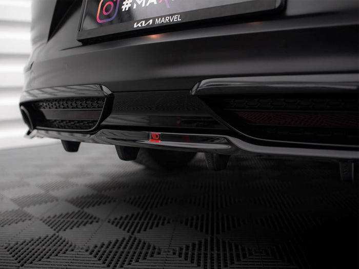 KIA ProCeed GT Mk1 Facelift Central Rear Splitter (Vertical Bars) - Maxton Design
