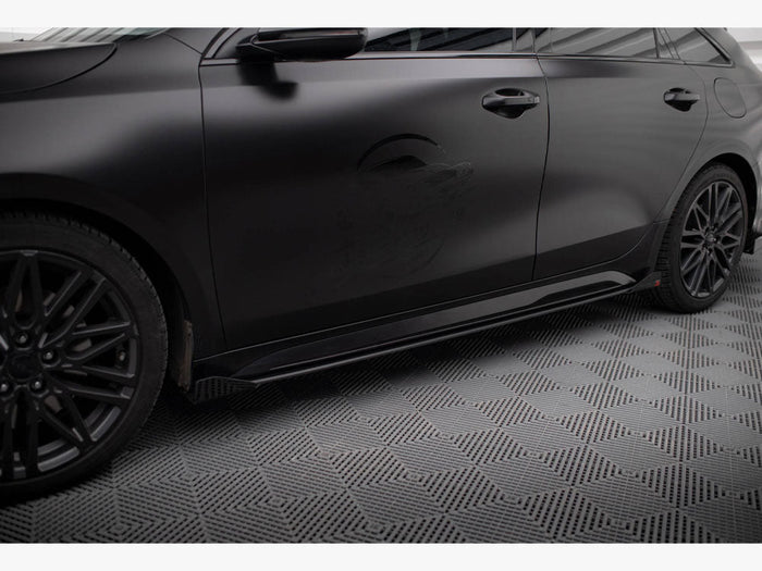 Maxton Design - Street PRO Side Skirts Diffusers + Flaps Kia Proceed GT / GT-Line Mk1 Facelift / Ceed GT Mk3 Facelift
