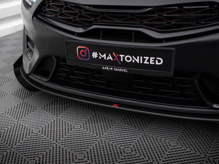 Maxton Design - Street PRO Front Splitter + Flaps Kia Proceed GT Mk3 Facelift / Ceed GT / GT - Line Mk1 Facelift