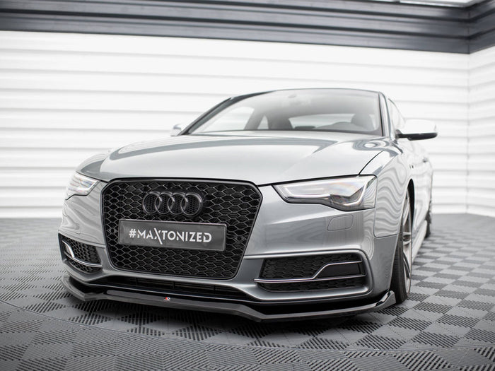 Audi S5 / A5 S-Line Coupe / Sportback 8T Facelift Front Splitter V.4 - Maxton Design