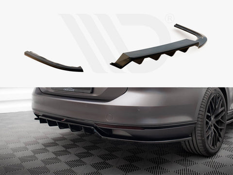 Volkswagen Passat R-Line B8 Rear Splitter (Vertical Bars) - Maxton Design
