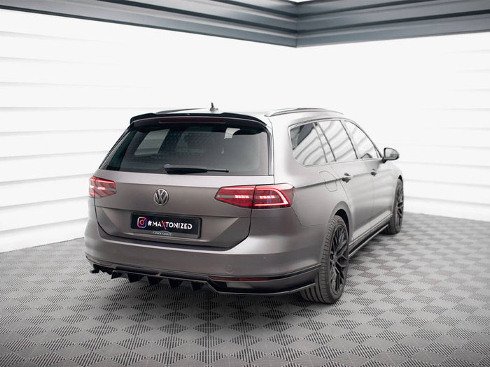 Volkswagen Passat R-Line B8 Rear Splitter (Vertical Bars) - Maxton Design