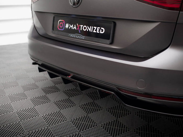 Volkswagen Passat R-Line B8 Rear Splitter (Vertical Bars) - Maxton Design
