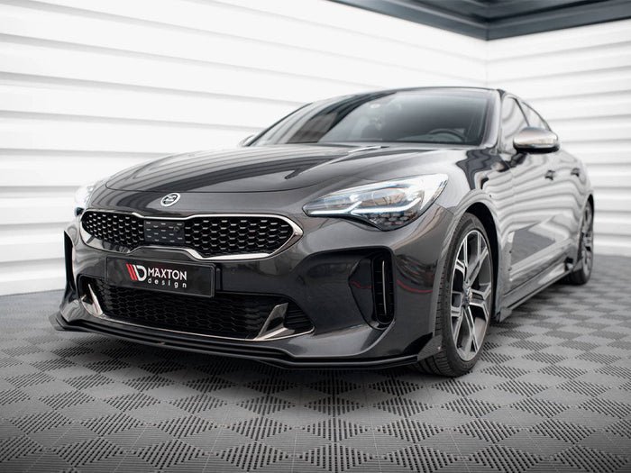 Maxton Design - STREET PRO FRONT SPLITTER + FLAPS KIA STINGER GT / GT-LINE MK1