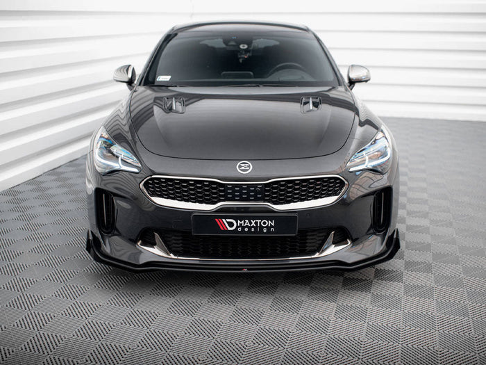 Maxton Design - STREET PRO FRONT SPLITTER + FLAPS KIA STINGER GT / GT-LINE MK1