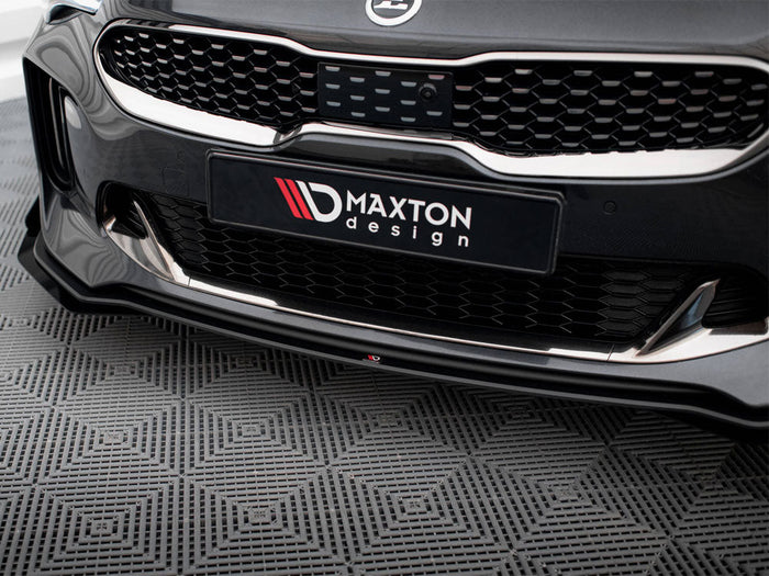 Maxton Design - STREET PRO FRONT SPLITTER + FLAPS KIA STINGER GT / GT-LINE MK1