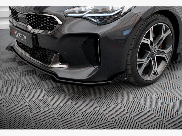Maxton Design - STREET PRO FRONT SPLITTER + FLAPS KIA STINGER GT / GT-LINE MK1
