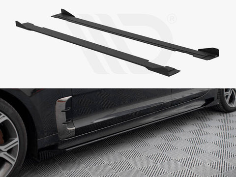 Maxton Design - STREET PRO SIDE SKIRTS DIFFUSERS + FLAPS KIA STINGER GT / GT-LINE MK1