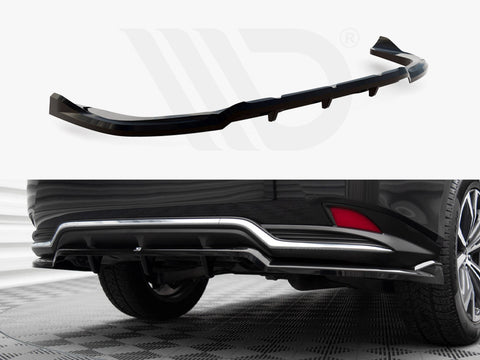 Lexus RX Mk4 Facelift Central Rear Splitter (Vertical Bars) - Maxton Design