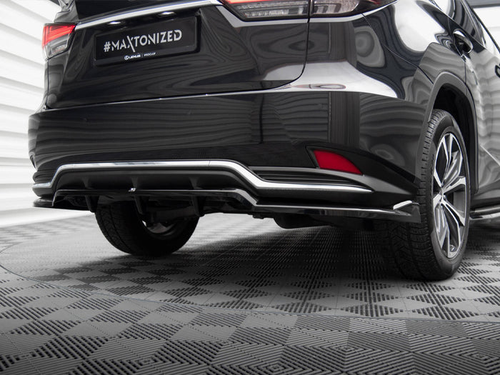 Lexus RX Mk4 Facelift Central Rear Splitter (Vertical Bars) - Maxton Design