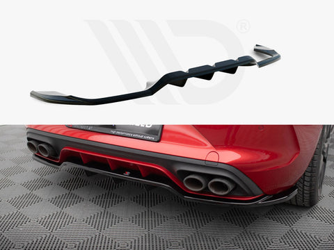 Central Rear Splitter (Vertical Bars) Cupra Leon Hatchback Mk1 - Maxton Design