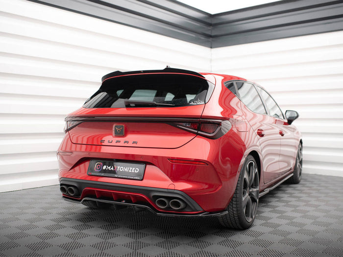 Central Rear Splitter (Vertical Bars) Cupra Leon Hatchback Mk1 - Maxton Design