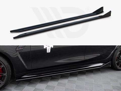 BMW M3 Sedan / Touring G80 / G81 Side Skirts Diffusers V.3 CSL Look - Maxton Design