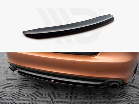 Audi A7 S-Line C7 Central Rear Splitter - Maxton Design
