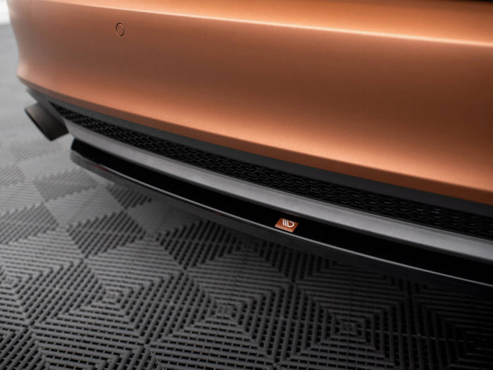 Audi A7 S-Line C7 Central Rear Splitter - Maxton Design