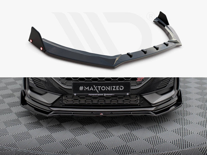 Maxton Design - FRONT SPLITTER V.4 + FLAPS FORD FIESTA ST / ST-LINE MK8 / 8.5