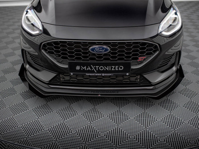 Maxton Design - STREET PRO FRONT SPLITTER + FLAPS FORD FIESTA ST/ST LINE MK8/8.5 FACELIFT