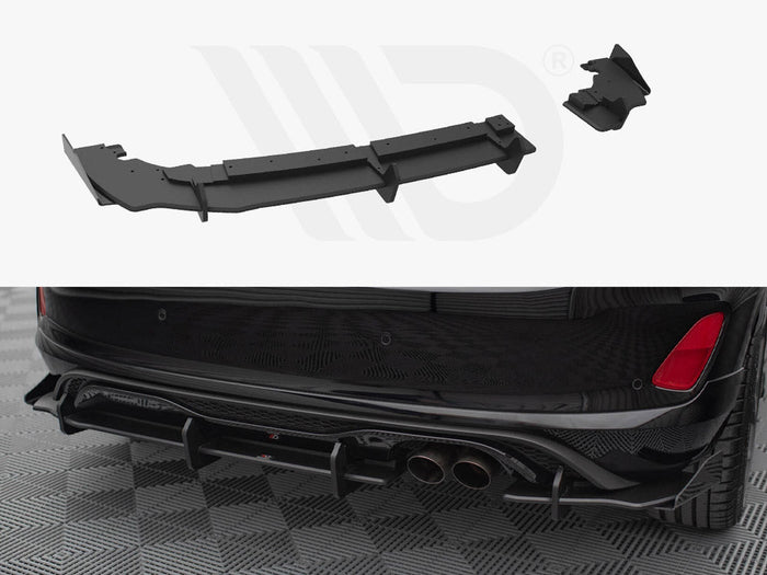 Maxton Design - STREET PRO REAR DIFFUSER(+FLAPS) FORD FIESTA MK8/8.5 ST (2018-2024)