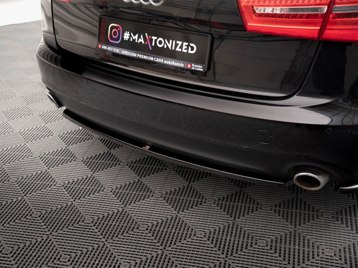 Audi A6 Avant C7 Central Rear Splitter - Maxton Design