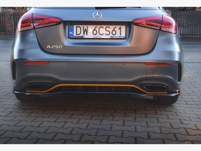 Rear Splitter (Vertical Bars) Mercedes-Benz A Hatchback AMG Line W177 - Maxton Design