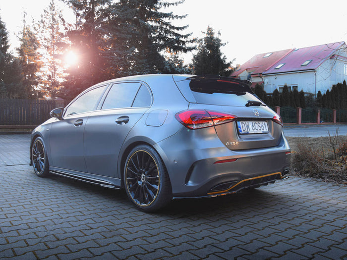 Rear Splitter (Vertical Bars) Mercedes-Benz A Hatchback AMG Line W177 - Maxton Design