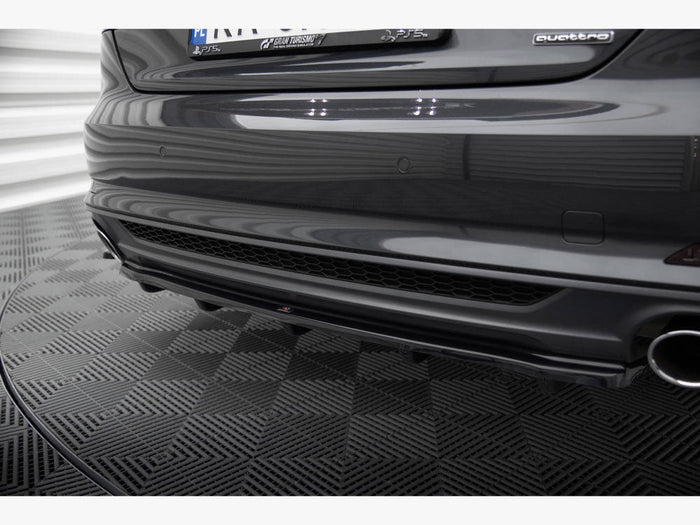 Maxton Design - Central Rear Splitter (Vertical Bars) Audi A5 S-Line F5 Coupe / Sportback