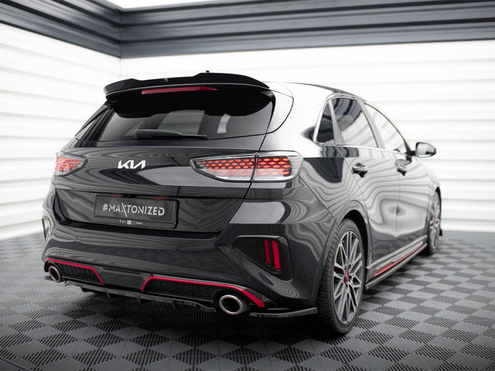 Kia Ceed GT Mk3 Facelift Central Rear Splitter (Vertical Bars) - Maxton Design