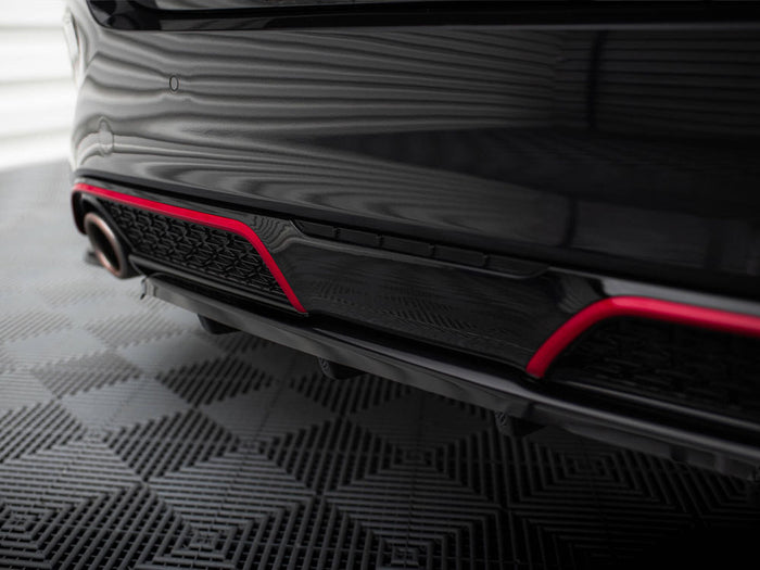 Kia Ceed GT Mk3 Facelift Central Rear Splitter (Vertical Bars) - Maxton Design