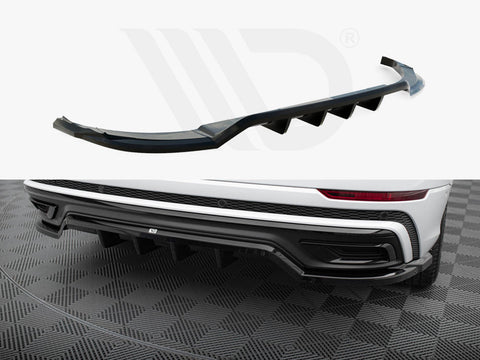 Audi Q8 S-Line Mk1 Central Rear Splitter (Vertical Bars) - Maxton Design