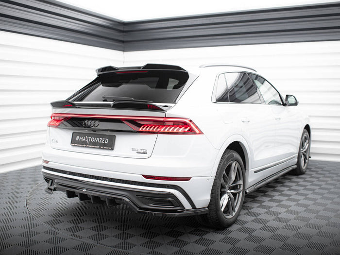 Audi Q8 S-Line Mk1 Central Rear Splitter (Vertical Bars) - Maxton Design