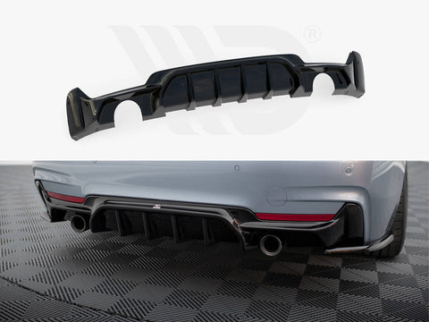 BMW 4 Coupe / Gran Coupe / Cabrio M-Pack F32 / F36 / F33 (Version with single exhausts on both sides) Rear Valance - Maxton Design