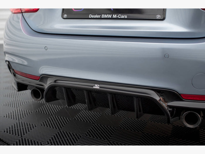 BMW 4 Coupe / Gran Coupe / Cabrio M-Pack F32 / F36 / F33 (Version with single exhausts on both sides) Rear Valance - Maxton Design